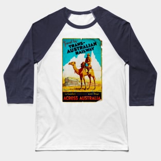 Vintage Trans-Australian Railway Baseball T-Shirt